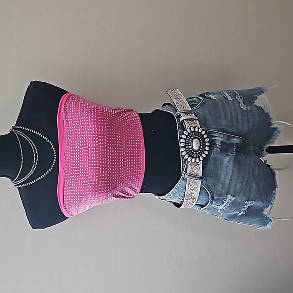 Rhinestone tube top - Picture 1 of 3